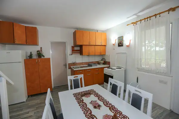 Kitchen with a dining table